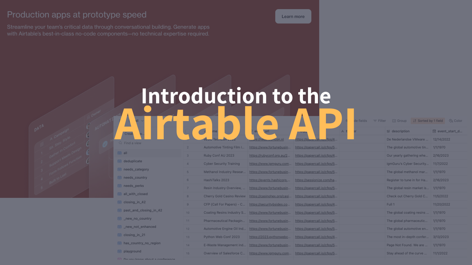 Using the Airtable API